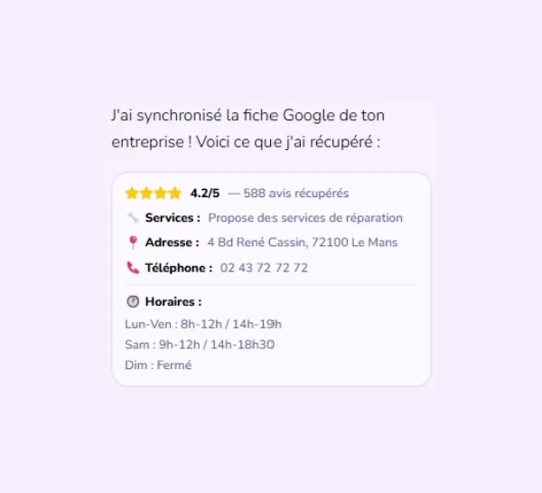 Synchronisation de vos données utiles