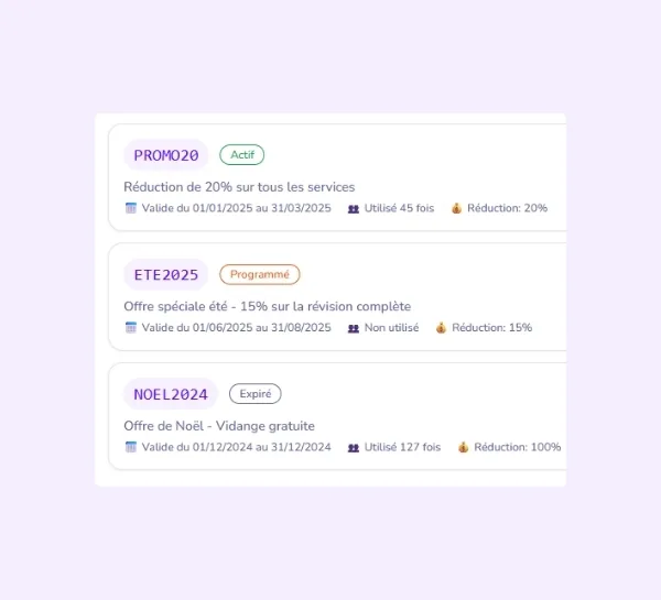 Paramétrage de vos offres promotionnelles