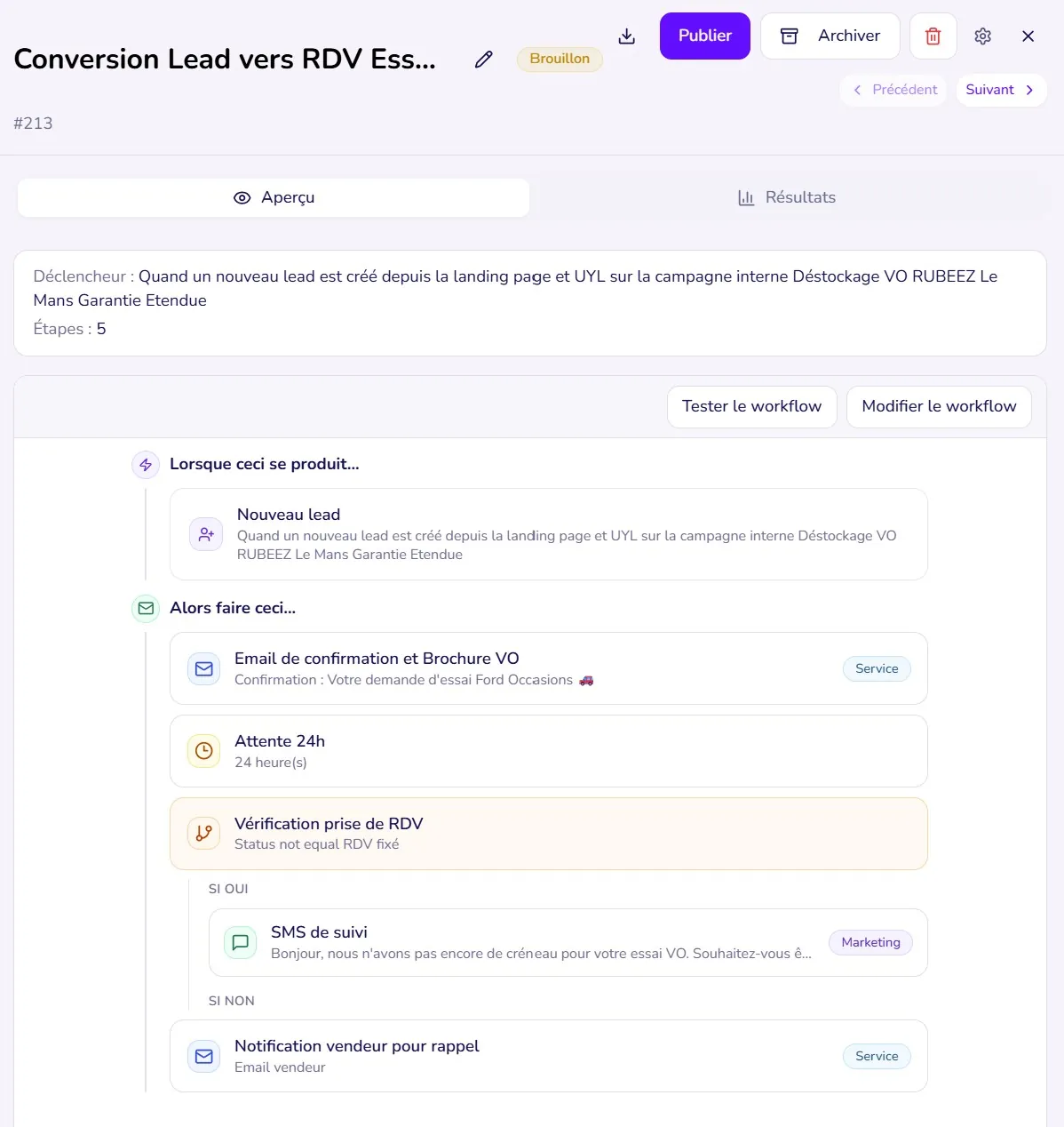 Automatisations marketing Lexxy